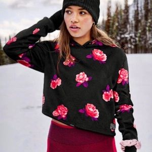 PINK Victoria’s Secret floral crop hoodie 🌸